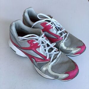 Reebok Easy Tone‎ Low Top Lace Up Athletic Shoes Womens Size 11 Gray Pink